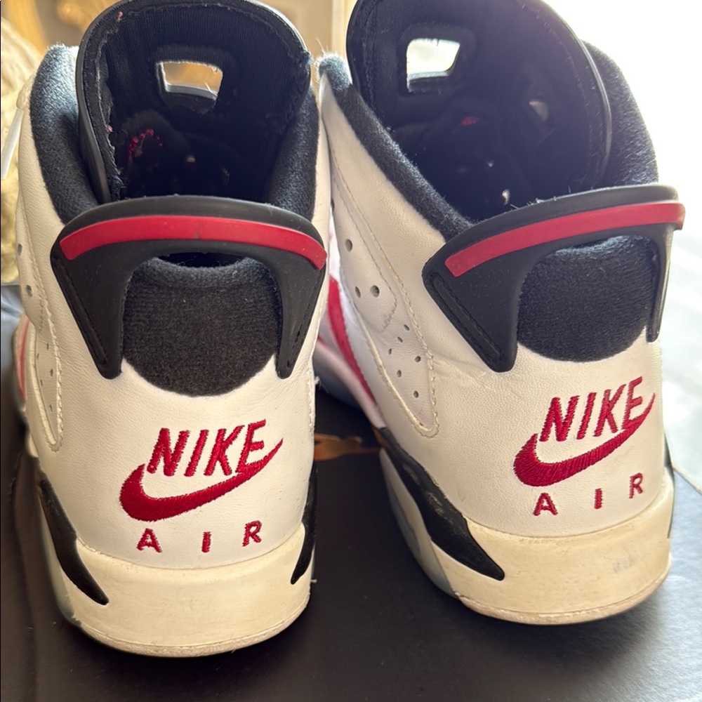 Jordan 6 Red and White Kids Sneakers - Picture 10 of 10